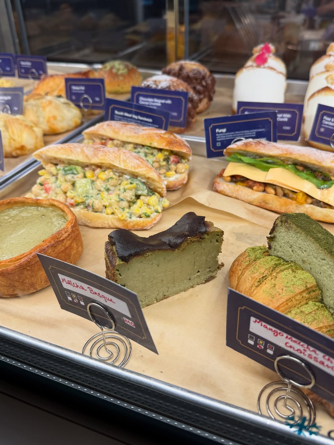 Matcha viennoiseries for our Daily people.🌱 Mango Matcha Cheesecake Croissant🌱 Matcha Basque🌱 (3)